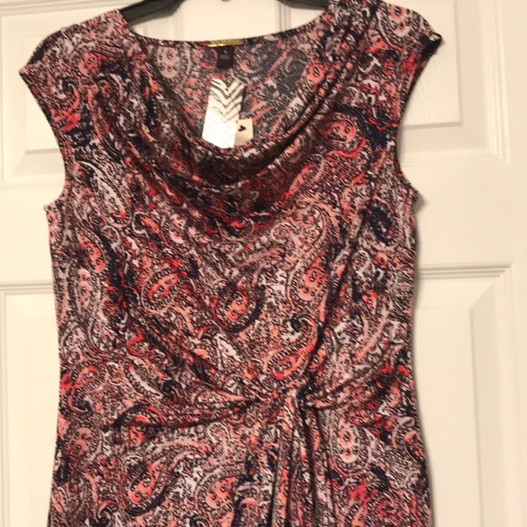 NWT Dana Buchman Pink Paisley Dress - Picture 5 of 6